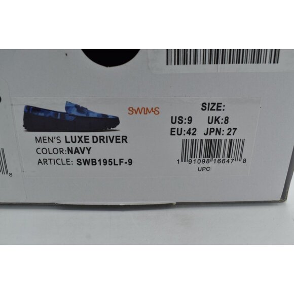 SWIMS Men Size 9 Luxe Penny Loafer Navy Blue Camo Camouflage Driver Shoe Loafers main image 9